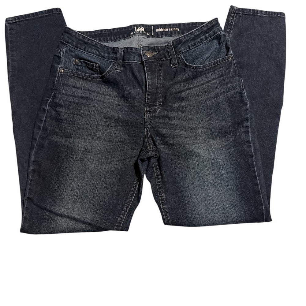 Lee Riders Midrise Skinny Deep Indigo Jeans Women’s Size 12L